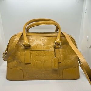 Coach Yellow Leather Satchel